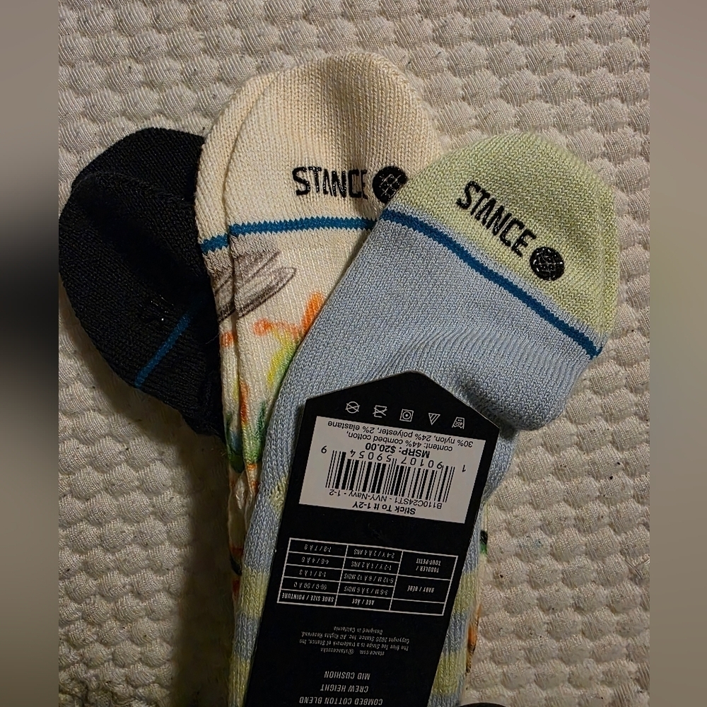 Stance Toddler 1-2Years Casual Socks - Navy, Cream, Light Blue - Picture 2 of 5
